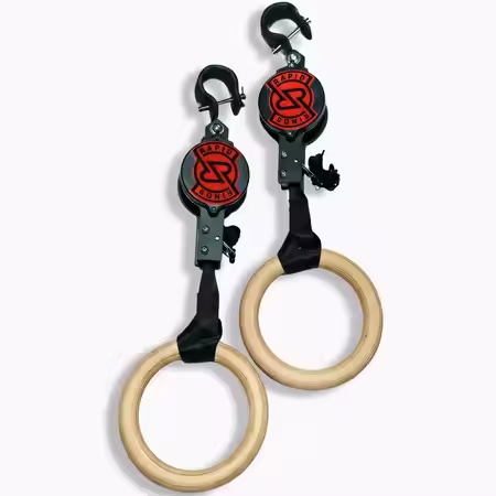 Gymnastic Ring Wood - Birch Fitness Rings High Load-Bearing Adjustable