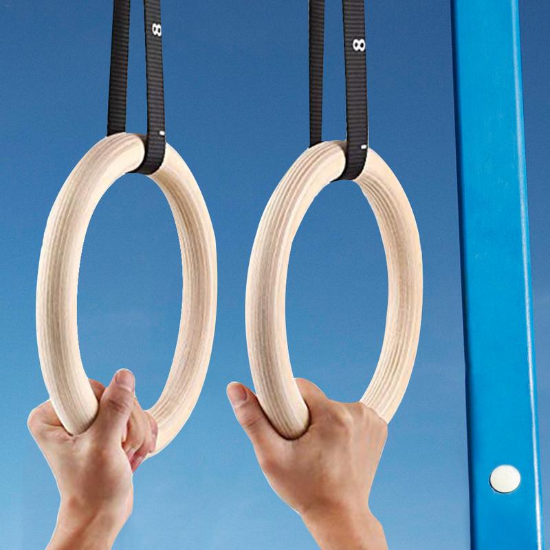 Gymnastic Ring Wood - 1 Piece Birch Wood Gymnastic Rings