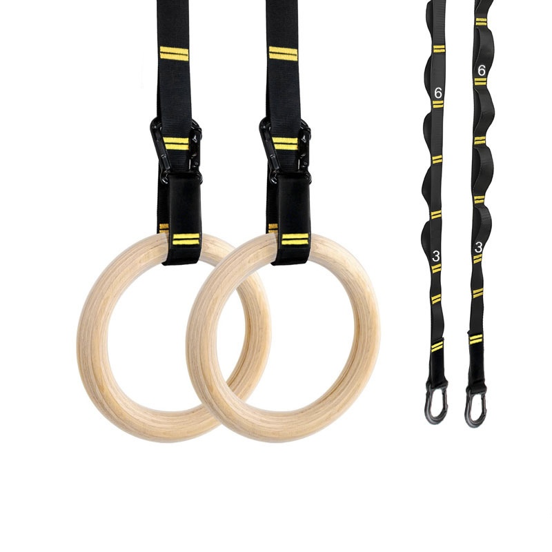 Gymnastic Ring Wood - 28mm 32mm Pull-up Gymnastics Rings Hanging