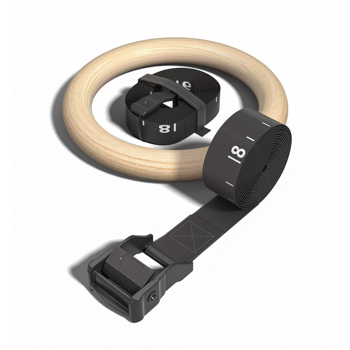 Gymnastic Ring Wood - Adjustable Wood Gymnastics Rings 28mm 32mm