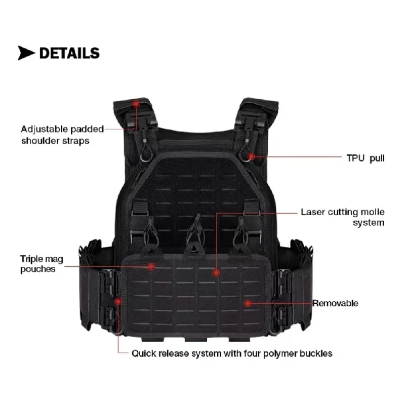 YAKEDA Tactical Vest Outdoor H - Crossfit Vest ulasan dan harga