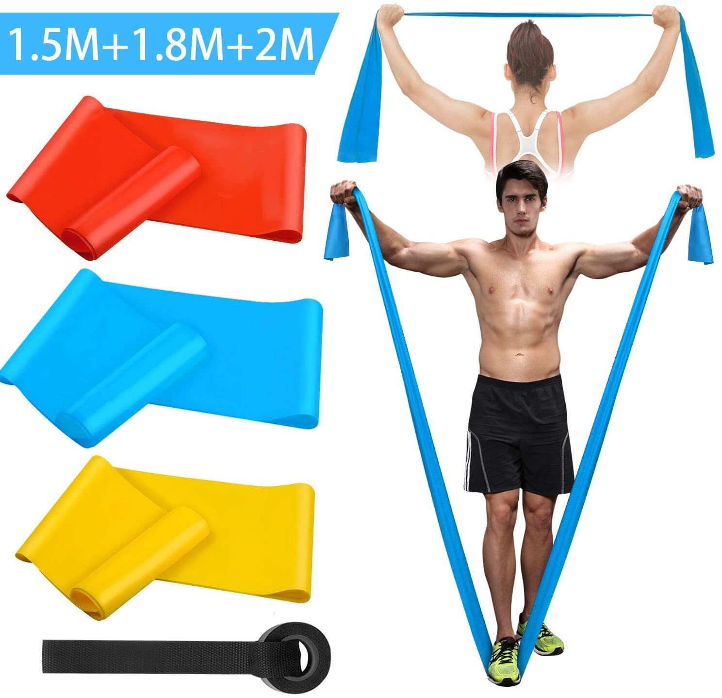 Elastic Fitness Bands 3Pcs Res - Crossfit Accessories ulasan dan harga