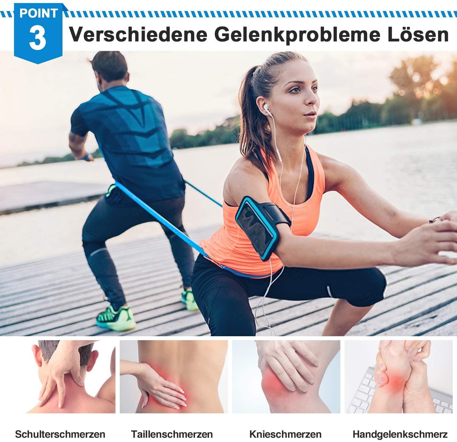 Elastic Fitness Bands 3Pcs Res - Crossfit Accessories ulasan dan harga