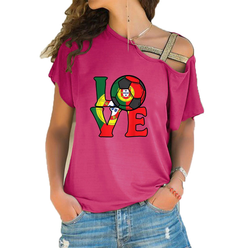 Women Loose Slash Neck T Shirt - Crossfit Accessories ulasan dan harga