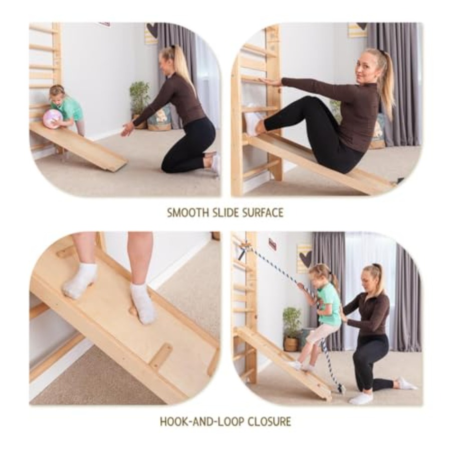 Swedish Ladder Wall Bars for h - Gymnastic Ring Wood ulasan dan harga