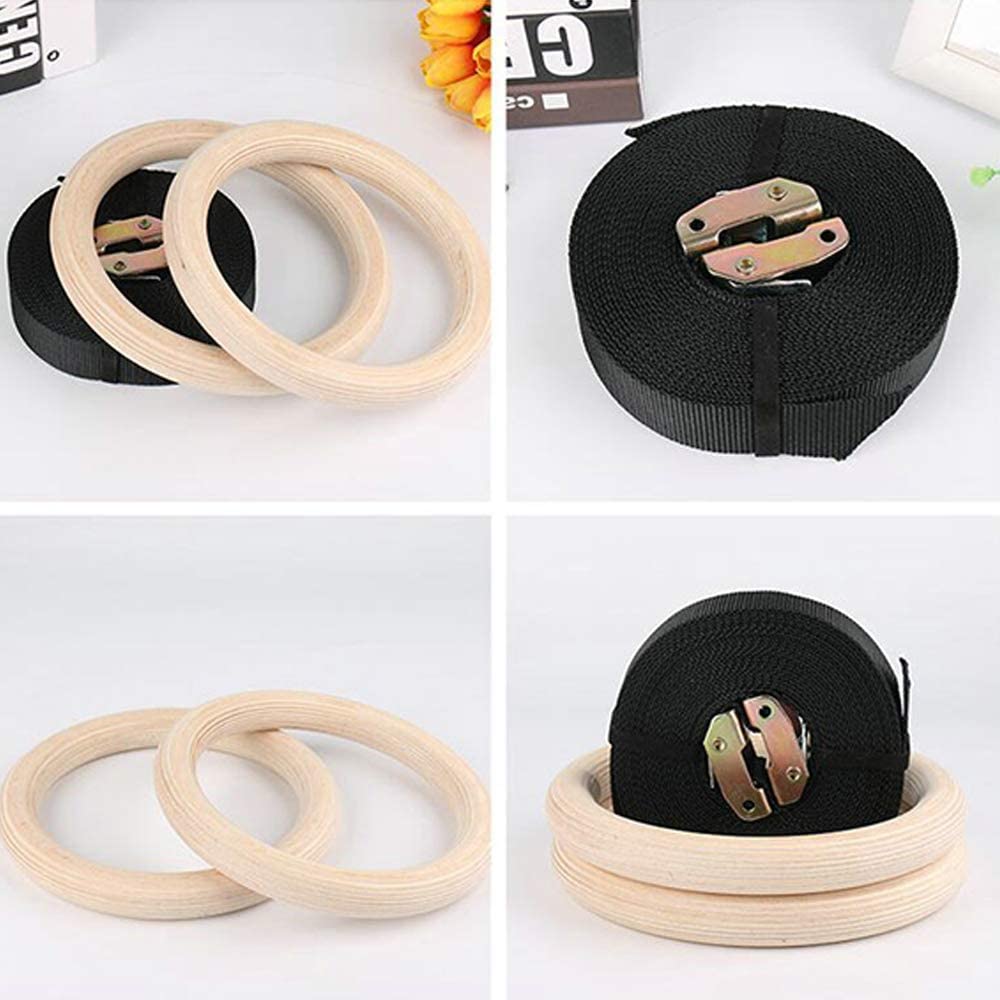 28/32MM Fitness Wooden Gymnast - Gymnastic Ring Wood ulasan dan harga