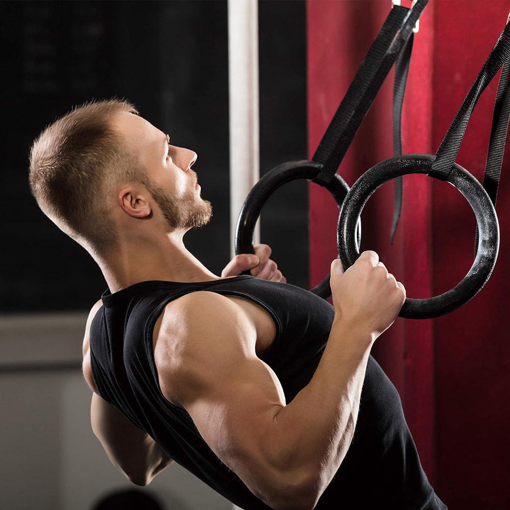 Fitness Training Gymnastic Rin - Gymnastic Ring Wood ulasan dan harga