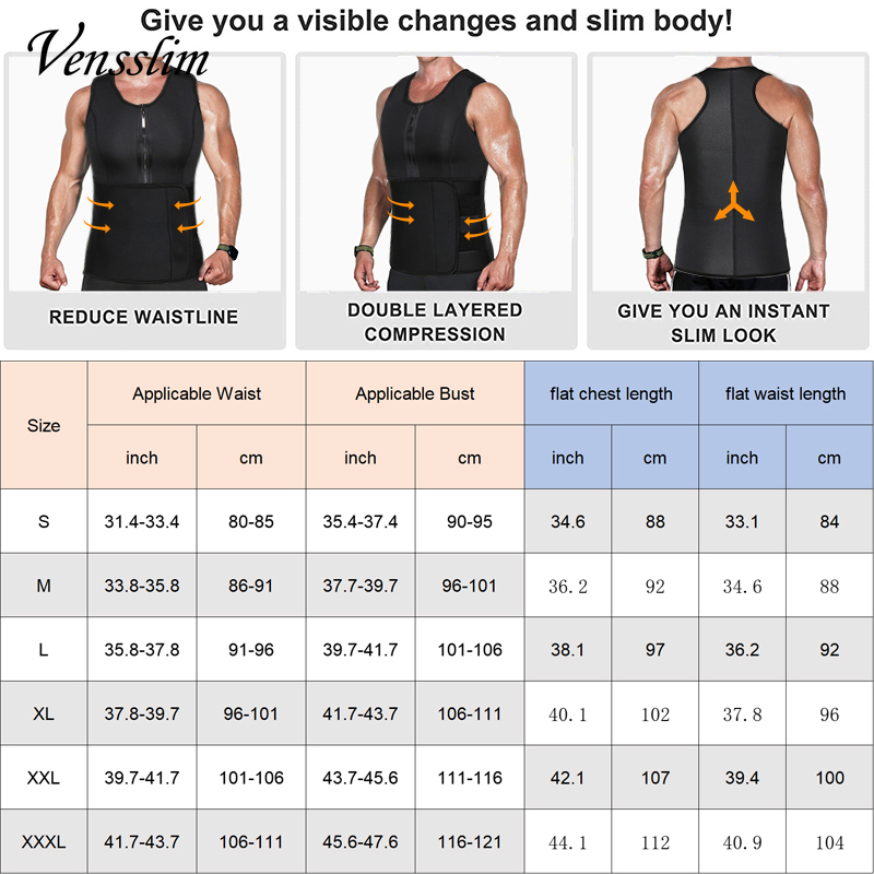 Vensslim Sauna Sweat Vest Men  - Crossfit Vest ulasan dan harga