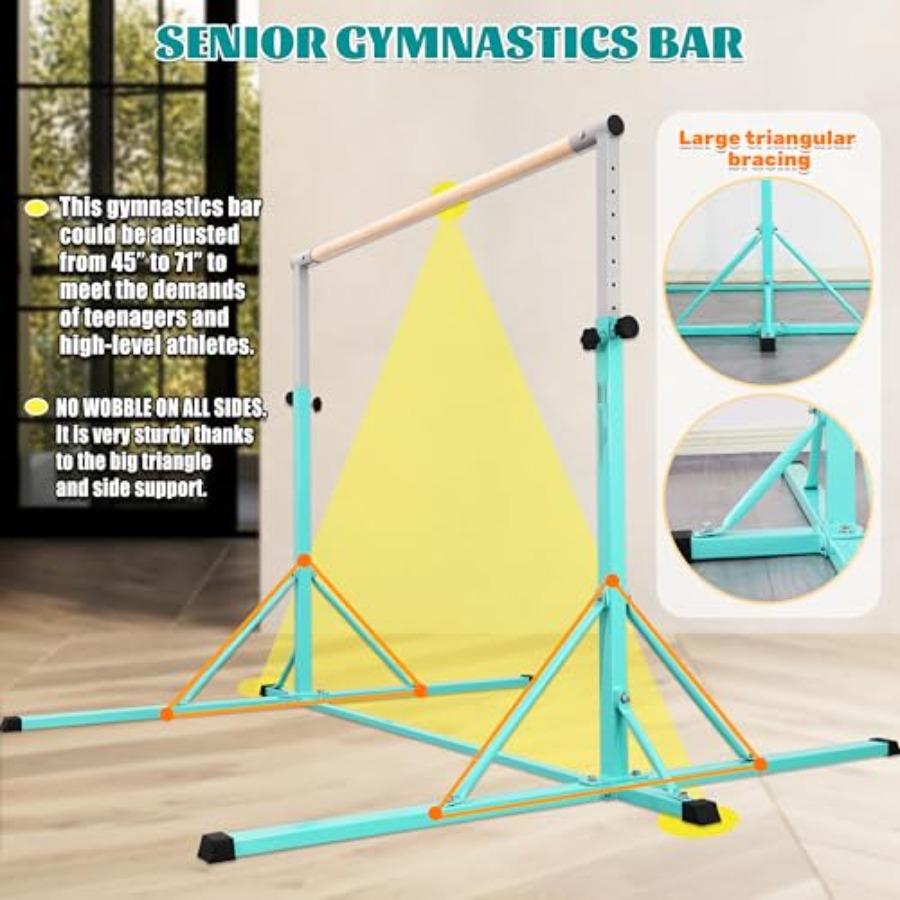 Gymnastics Bar for home gym tr - Gymnastic Ring Wood ulasan dan harga