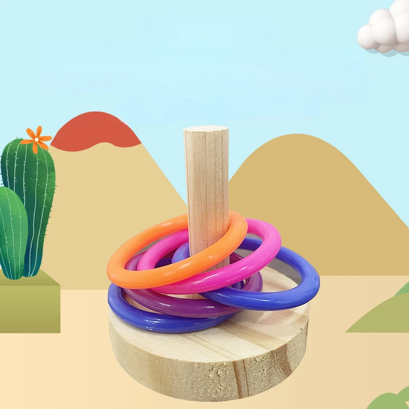 Wooden Interactive Parrot Ring - Gymnastic Ring Wood ulasan dan harga