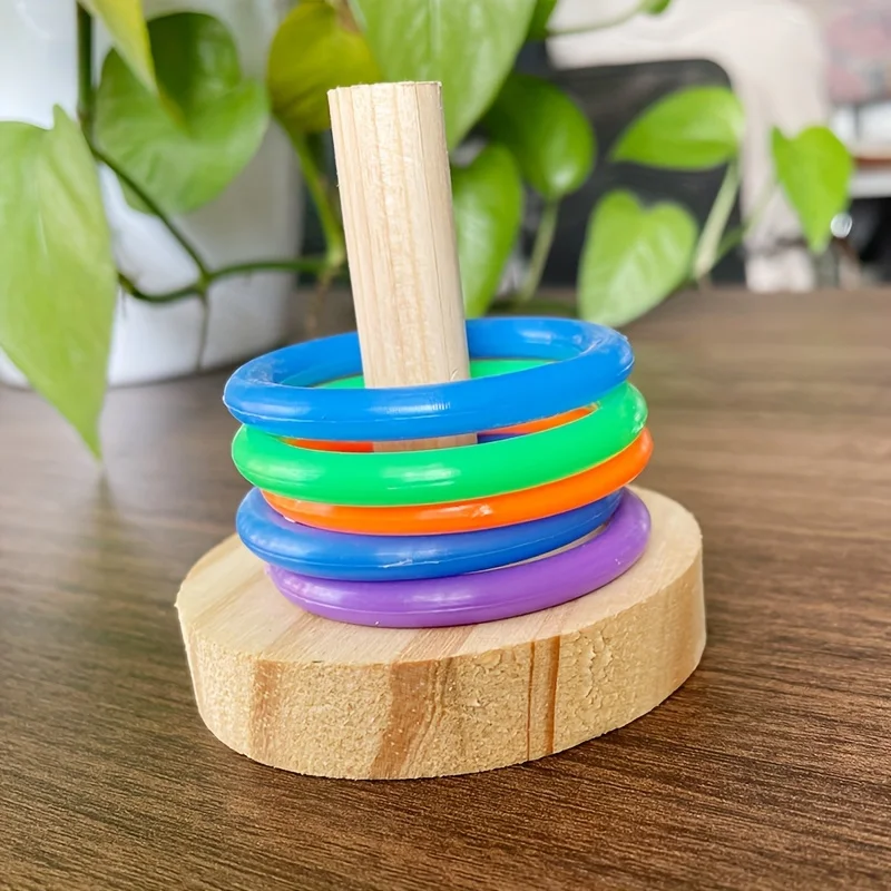 Wooden Interactive Parrot Ring - Gymnastic Ring Wood ulasan dan harga