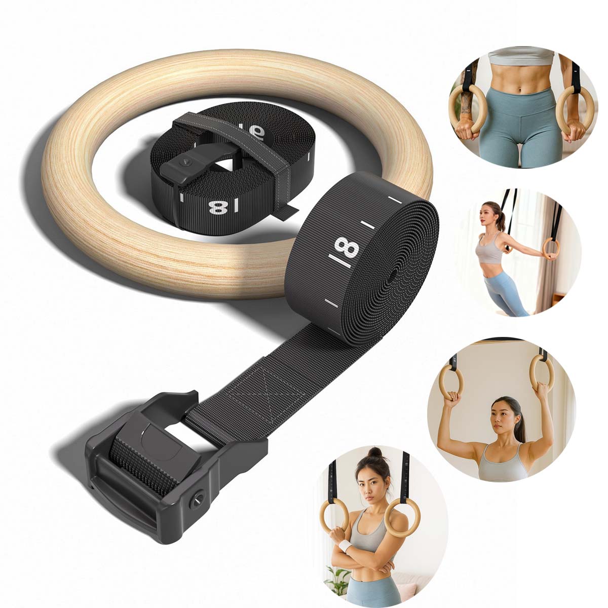 Adjustable Wood Gymnastics Rin - Gymnastic Ring Wood ulasan dan harga